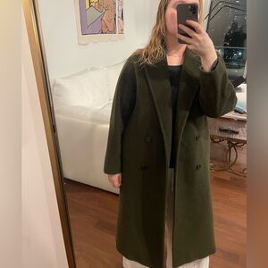 Babaton | Jackets & Coats | Olive Green Aritzia Slouch Coat | Poshmark